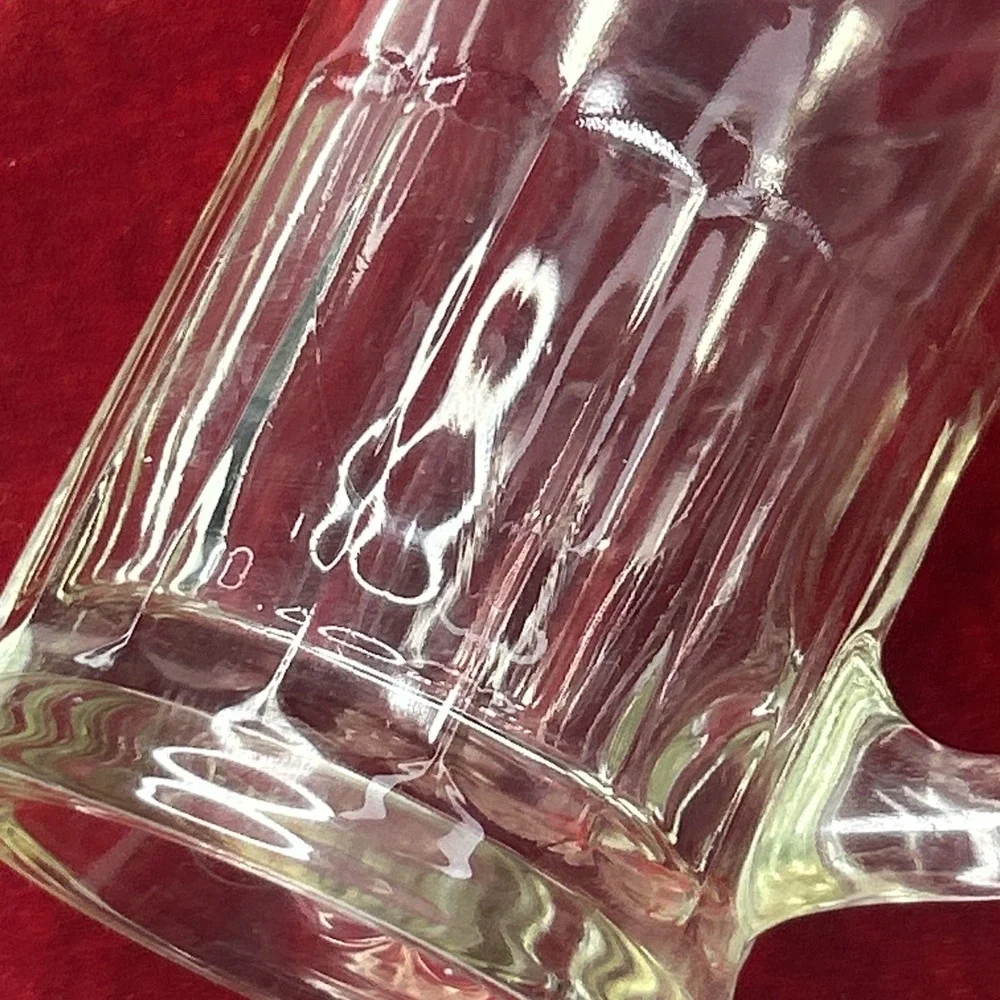 VTG 90s‎ A&W Root Beer Mug 6'' Tall Dimple Ribbed Thick Heavy Glass Big Handle